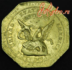 Старинные деньги (бумажные, монеты) - 50 американских долларов 1851 года