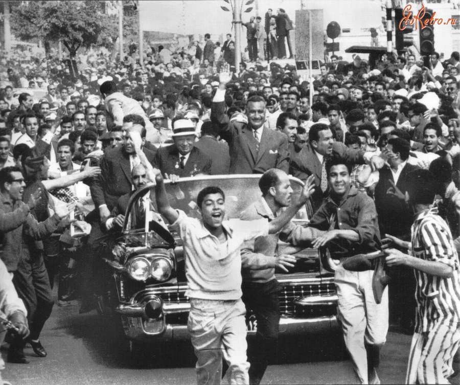 Египет - Генсек Н. С. Хрущев и Президент Египта Г. А. Насер. Египет, Александрия, 1964.