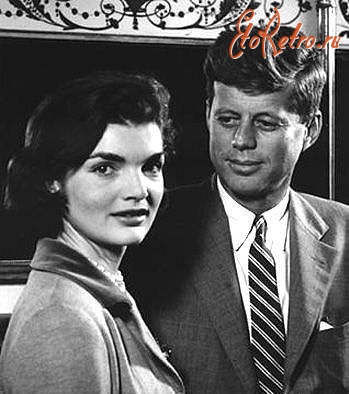 Ретро знаменитости - Джон и Жаклин Кеннеди.