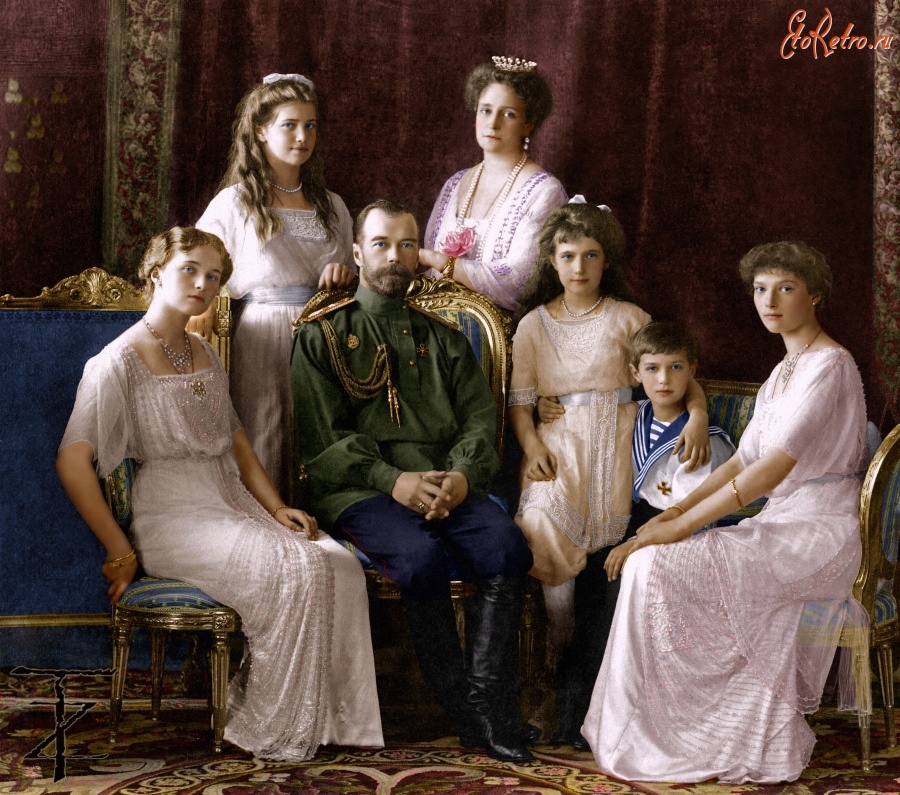 Ретро знаменитости - Семья императора Николая II . 1913 год.