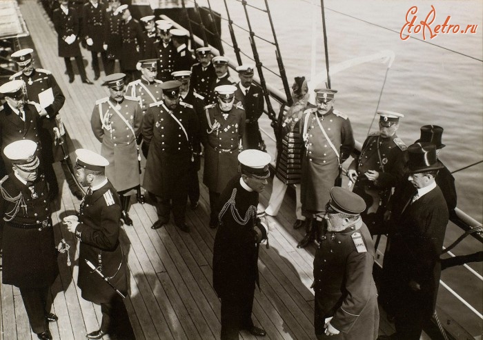Ретро знаменитости - Император Николай II и король Эдуард VII на яхте 