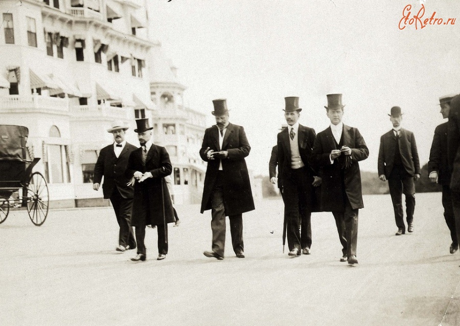 Ретро знаменитости - Российская делегация после мирных переговоров с Японией в Портсмуте . Сентябрь 1905