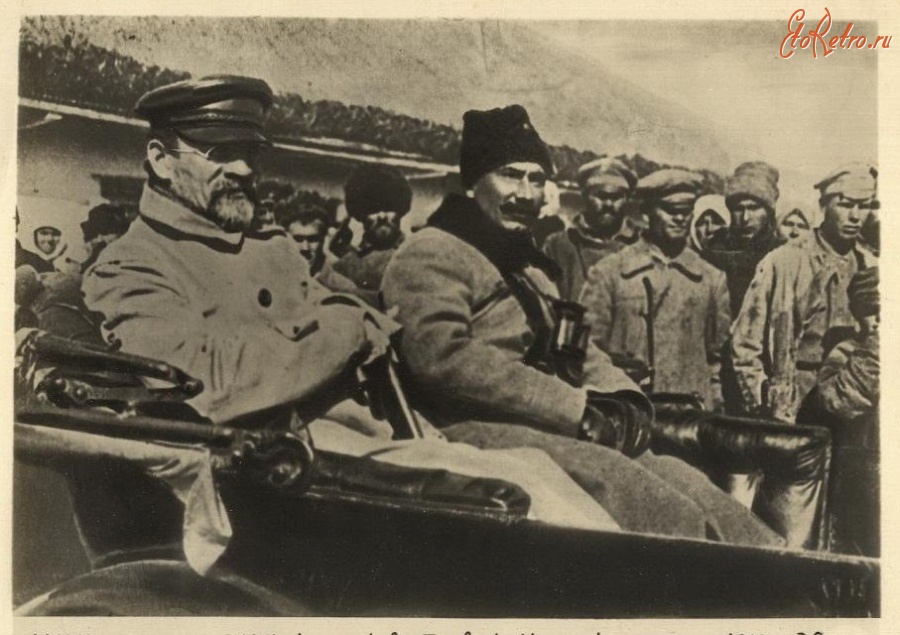 Ретро знаменитости - М.И.Калинин и С.М.Буденный в Первой Конной армии