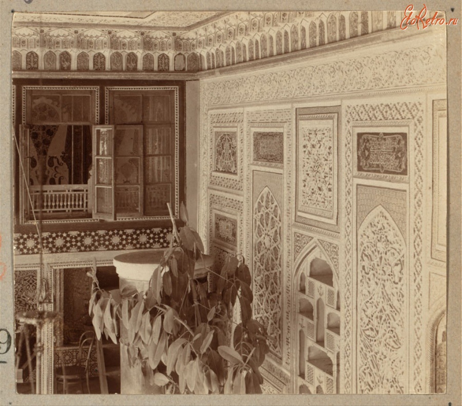 Узбекистан - Интерьер загородного дворца Эмира Бухарского, 1907