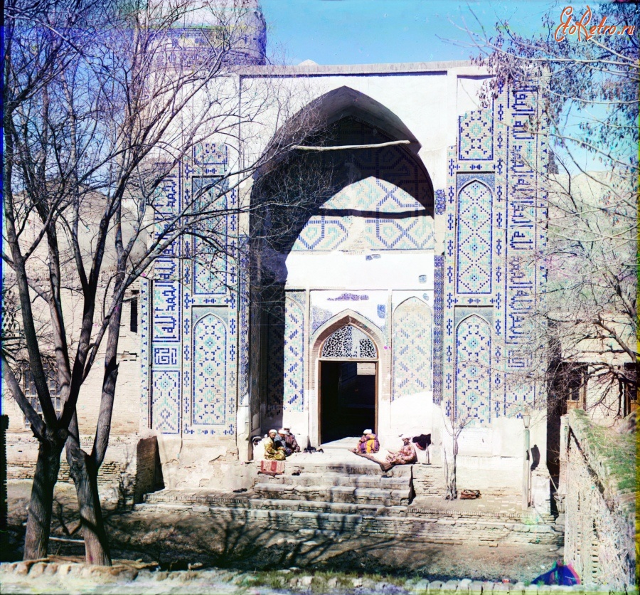 Узбекистан - Самарканд. Главный вход в некрополь Шах-Зинде, 1911