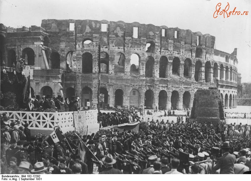 Рим - Ansprache Mussolinis an die Jugend