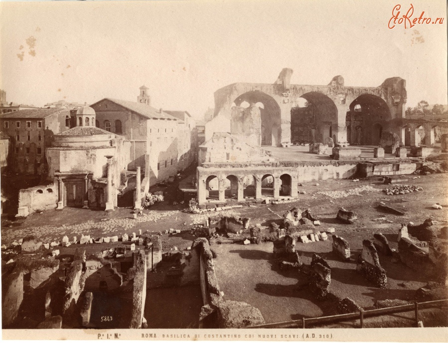 Рим - Basilica di Constantino coi nuovi scavi