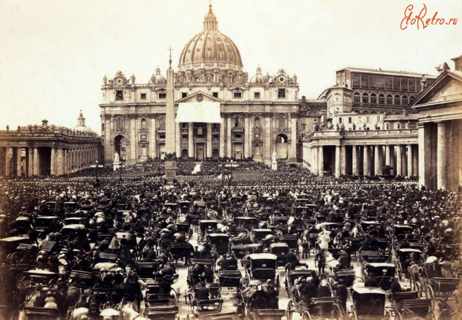 Рим - Carriages at St. Peter's Square Италия , Лацио , Провинция Рим , Рим