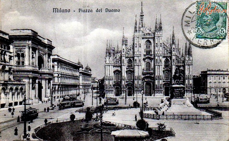 Милан - Milan. Piazza del Duomo (Cathedral Square) Италия,  Ломбардия,  Милан