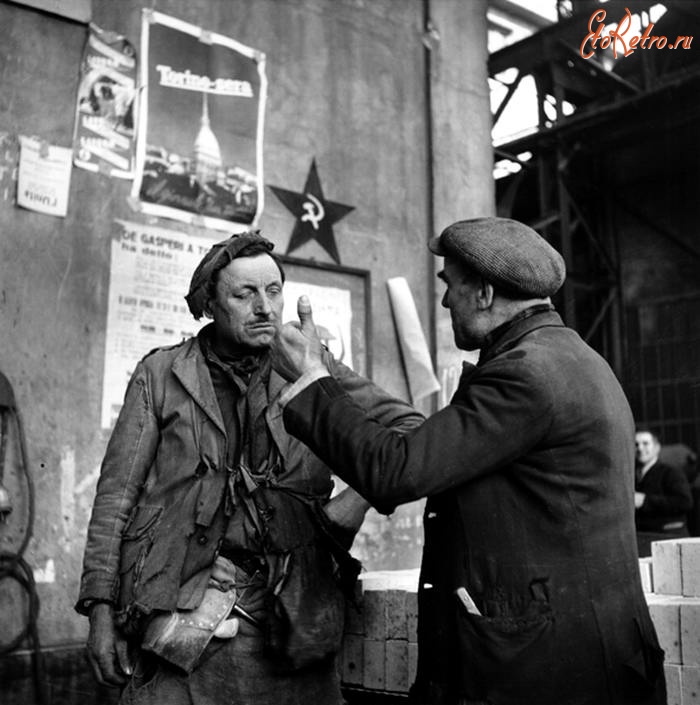 Турин - Италия, Турин, 1948 год - Работники завода Fiat