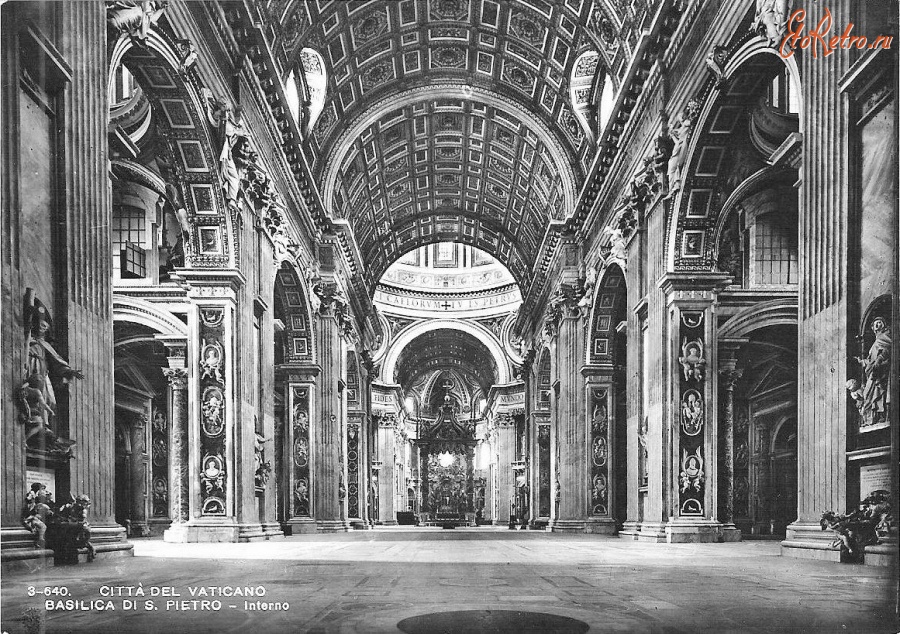 Ватикан - Citta del Vaticano - Basilica di S. Pietro Interno Interior of St. Peter's Basilica Ватикан
