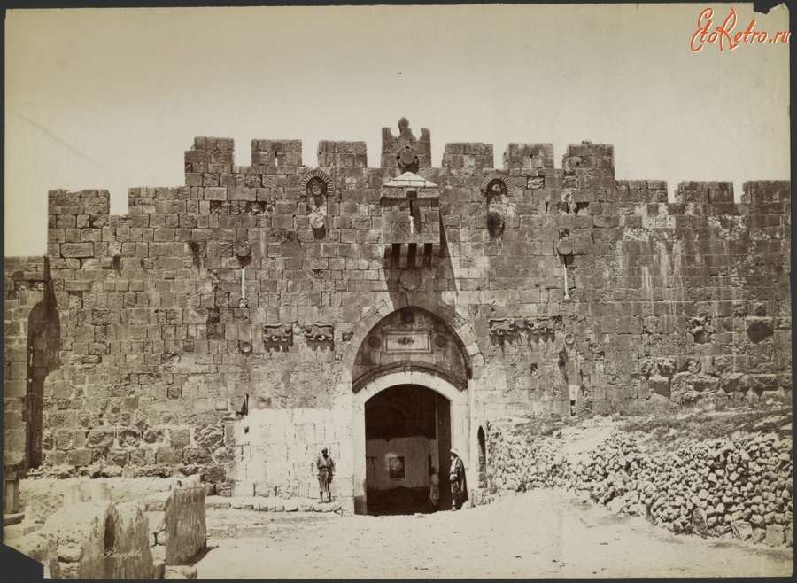 Израиль - Вид на Львиные Ворота в Иерусалиме, 1867- 1878