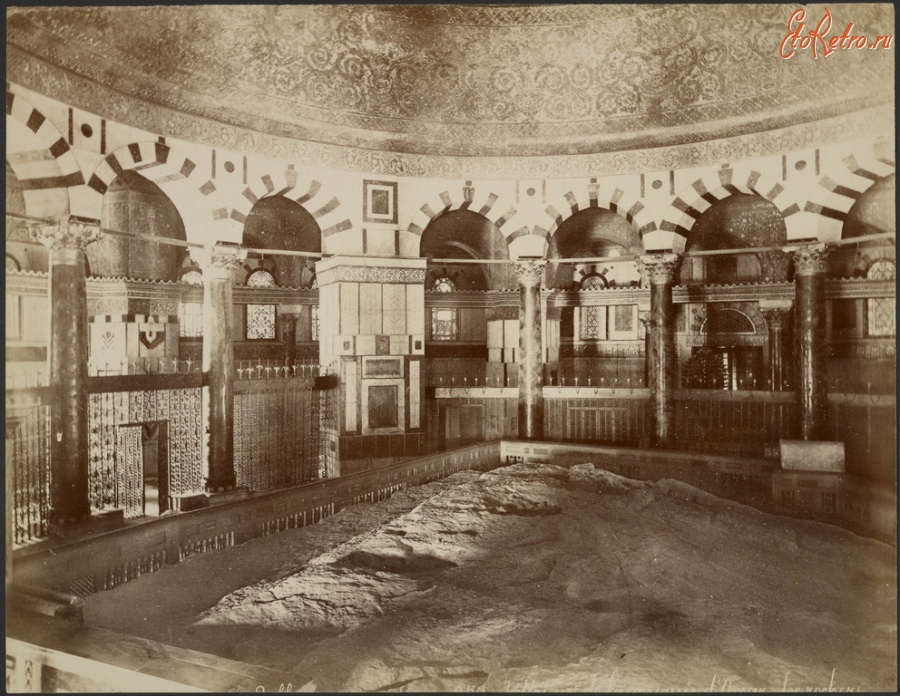 Израиль - Интерьер мечети Купол Скалы, 1867-1878