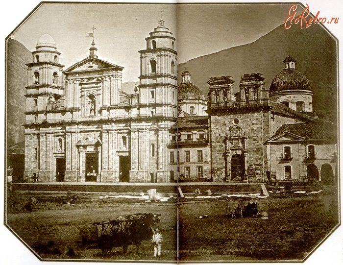 Колумбия - Старейшие снимки колумбийской столицы Боготы, кафедральный собор.