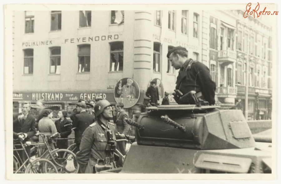 Нидерланды - Немецкая армия в Роттердаме