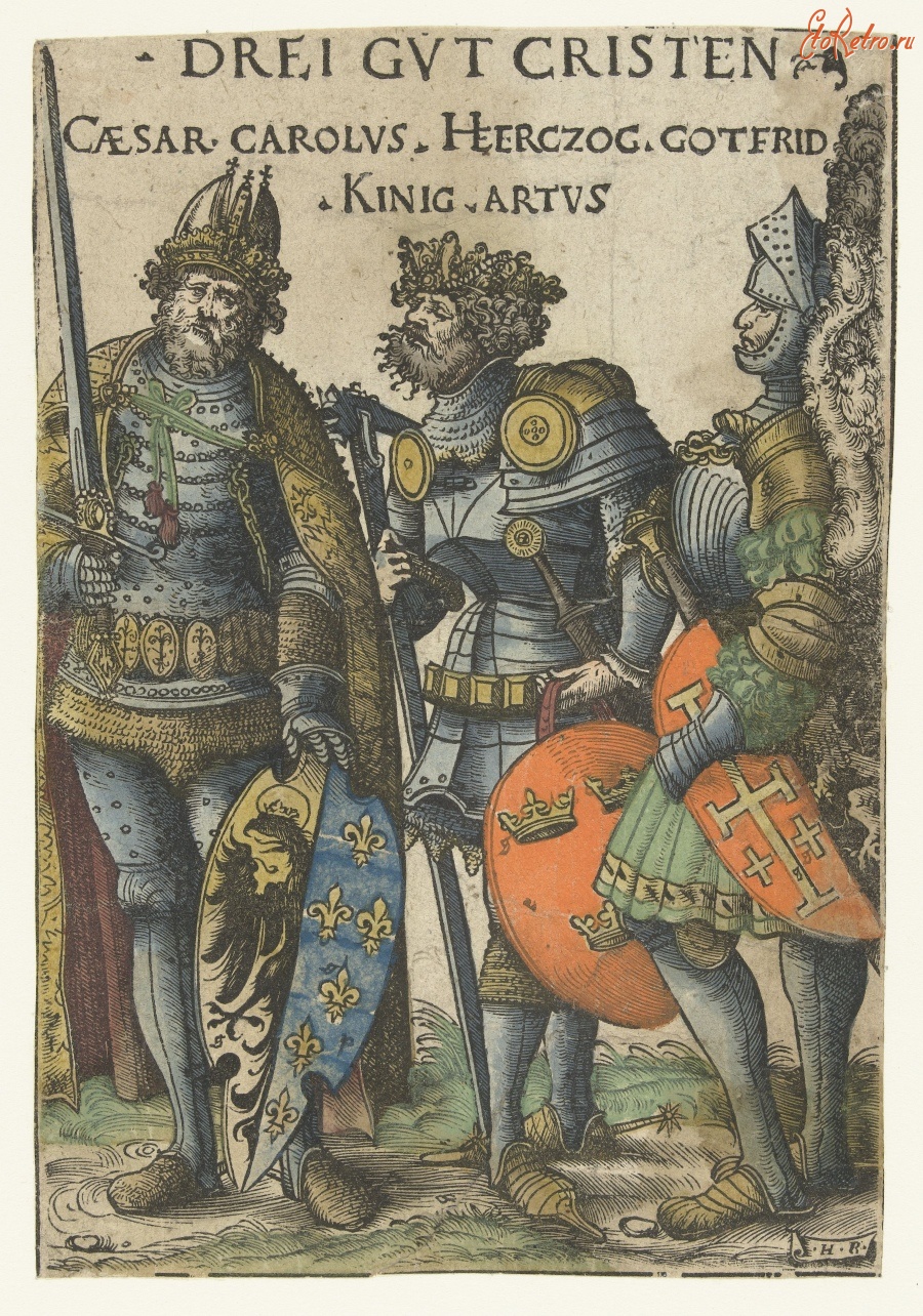Пресса - Карл Великий, Годфри IV Булонский и Король Артур