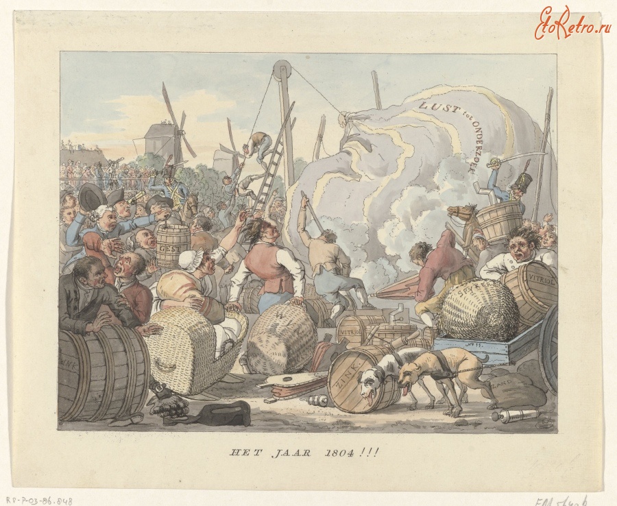 Авиация - Неудачный полёт на воздушном шаре А. Хопмана и Л.С. Телефа, 1804