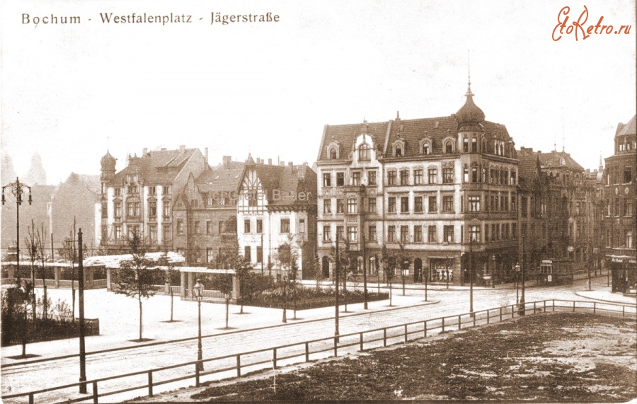 Бохум - Westfalenplatz-jaegerstrasse-1915-g