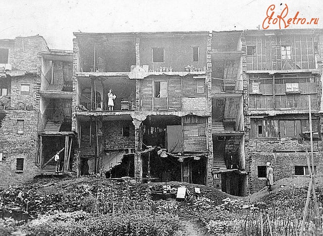 Бохум - 1944 г. Развалиты домов. Бохум.