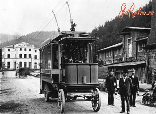 Швейцария - Вільньов. Перша пасажирська тралейбусна лінія. Поч.ХХ ст.