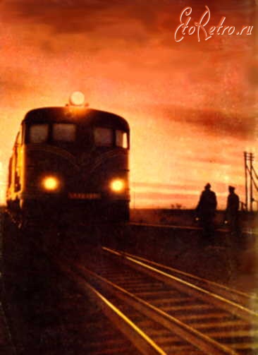 Железная дорога (поезда, паровозы, локомотивы, вагоны) - ТЭ2 в пустыне Кара-Кумы