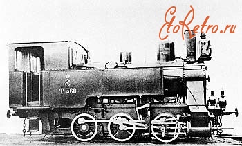Железная дорога (поезда, паровозы, локомотивы, вагоны) - Трёхосный танк-паровоз для Екатерининской ж/д, изготовленный на Коломенском машиностроительном заводе