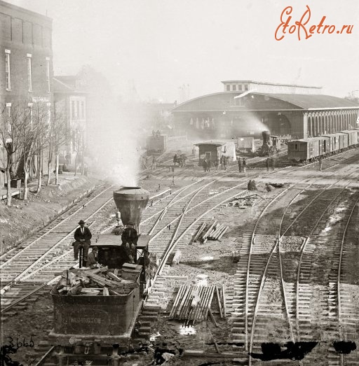Железная дорога (поезда, паровозы, локомотивы, вагоны) - Депо Атланта.США.