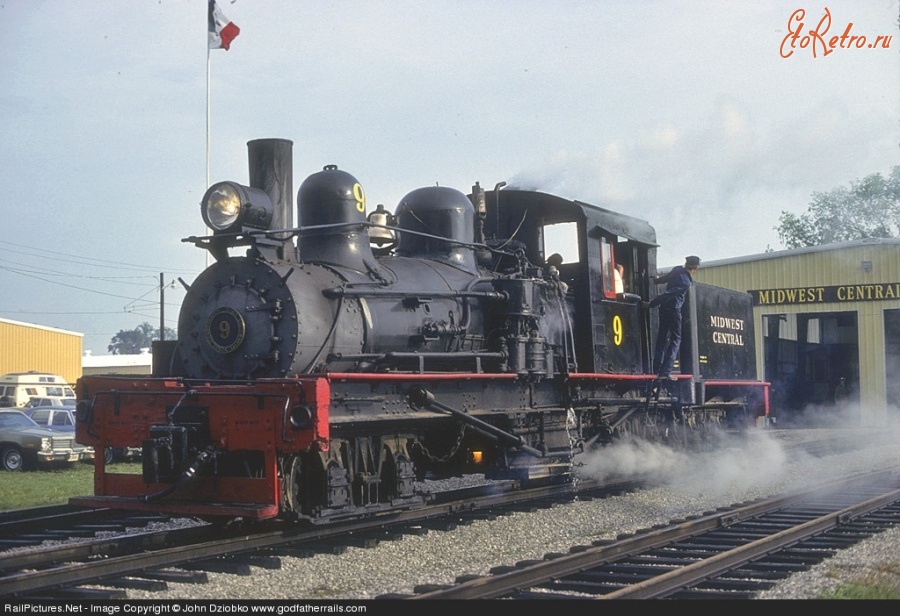Железная дорога (поезда, паровозы, локомотивы, вагоны) - Паровоз №9 системы Shay.