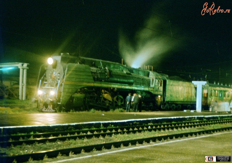 Железная дорога (поезда, паровозы, локомотивы, вагоны) - Паровоз П36-0071 на ст.Армавир-I.