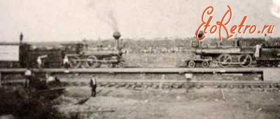 Железная дорога (поезда, паровозы, локомотивы, вагоны) - Шоу с крушением поездов.Перед столкновением.
