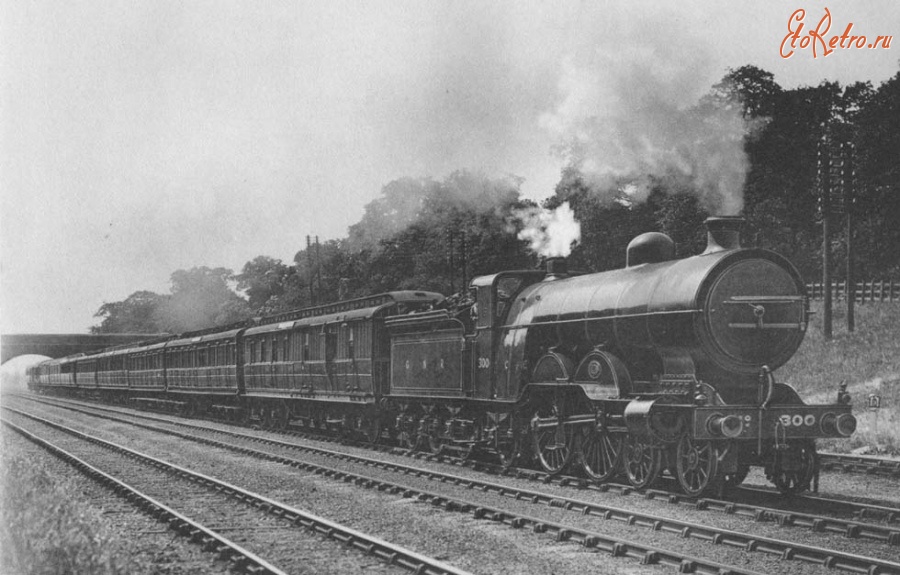 Железная дорога (поезда, паровозы, локомотивы, вагоны) - Шотландский экспресс,Великобритания.