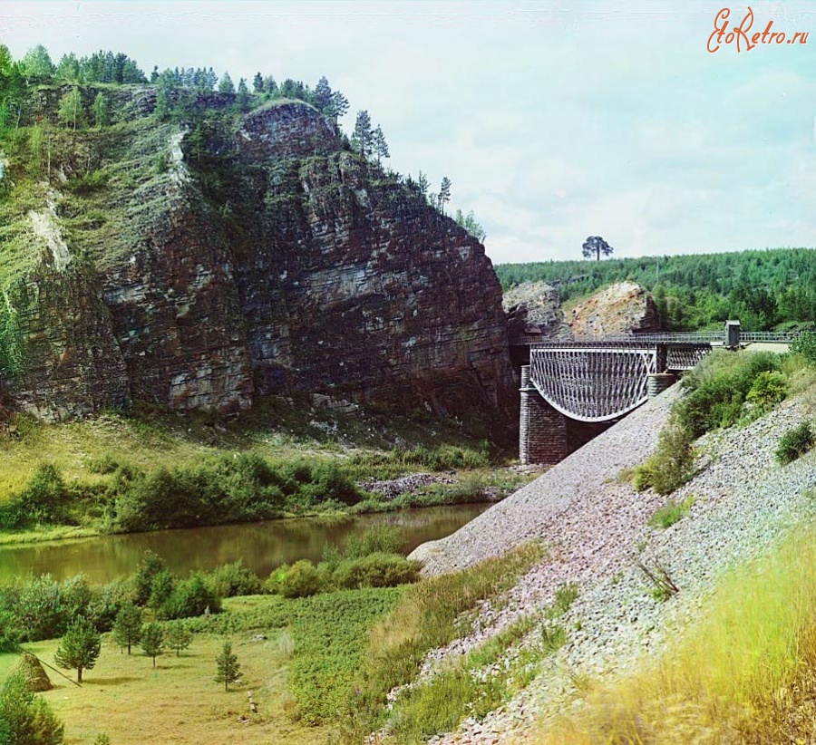 Железная дорога (поезда, паровозы, локомотивы, вагоны) - Юрезанский мост
