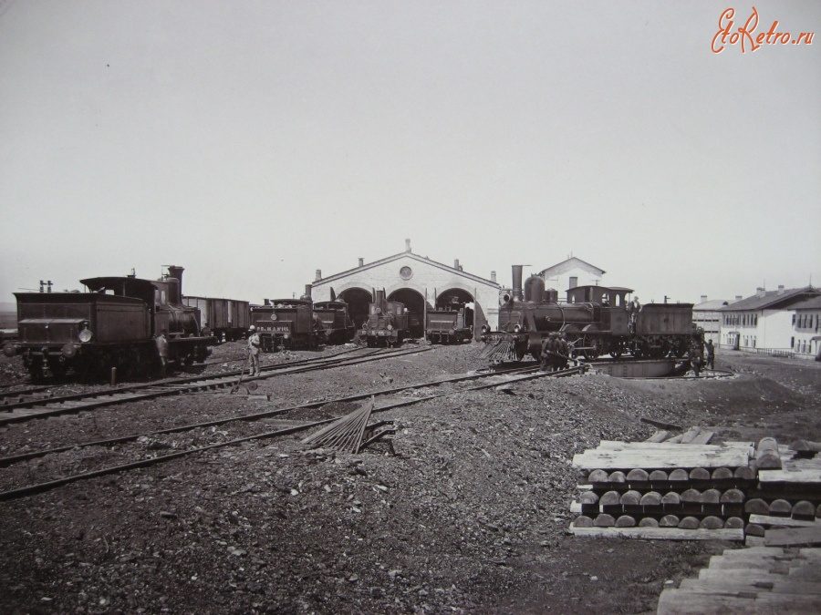 Железная дорога (поезда, паровозы, локомотивы, вагоны) - Паровозное депо Минеральные Воды.