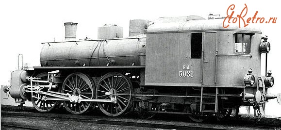 Железная дорога (поезда, паровозы, локомотивы, вагоны) - Итальянский паровоз Gr 670 5031.