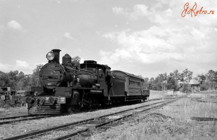 Железная дорога (поезда, паровозы, локомотивы, вагоны) - Паровоз класс 17 №724 типа 2-4-0,Австралия