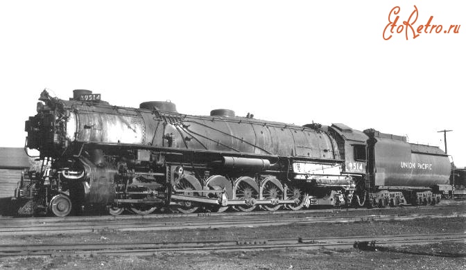 Железная дорога (поезда, паровозы, локомотивы, вагоны) - Американский паровоз класс 9000 №9514 типа 2-6-1.
