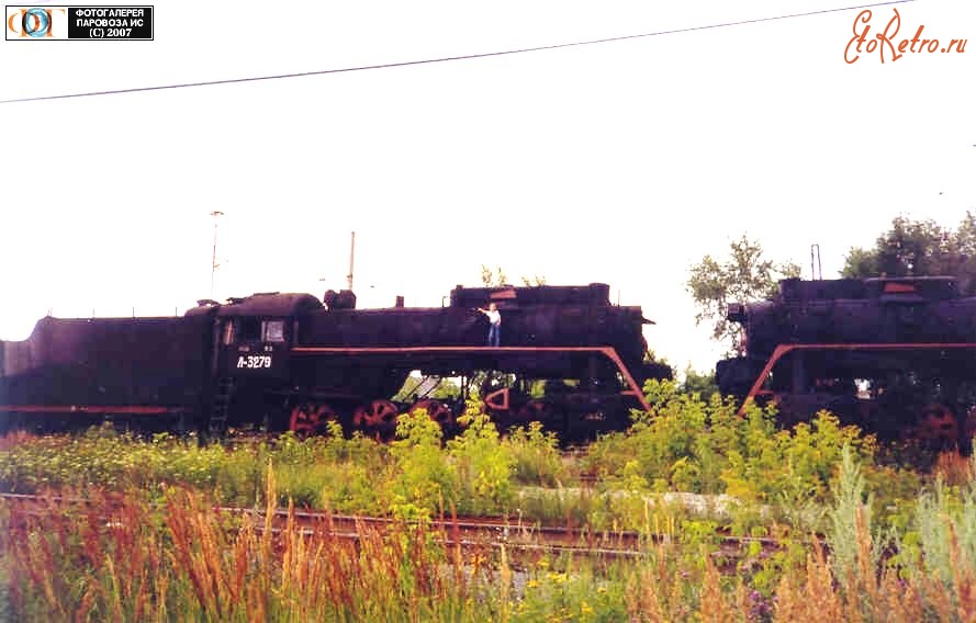 Железная дорога (поезда, паровозы, локомотивы, вагоны) - Паровоз Л-3279 на ст.Потьма,Мордовия