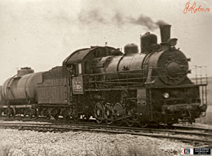 Железная дорога (поезда, паровозы, локомотивы, вагоны) - Паровоз Эг-5024 на ст.Кормиловка бывшей Омской ж.д.