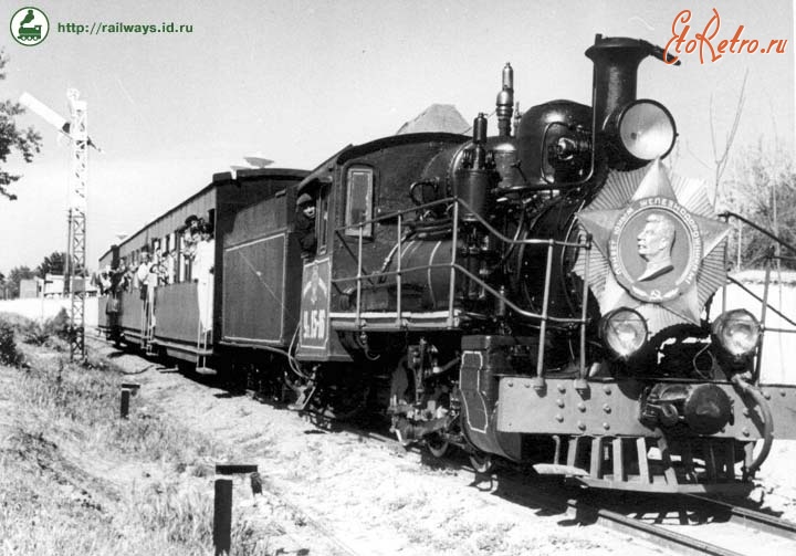 Железная дорога (поезда, паровозы, локомотивы, вагоны) - Паровоз Уз15-16 Ташкентской детской железной дороги