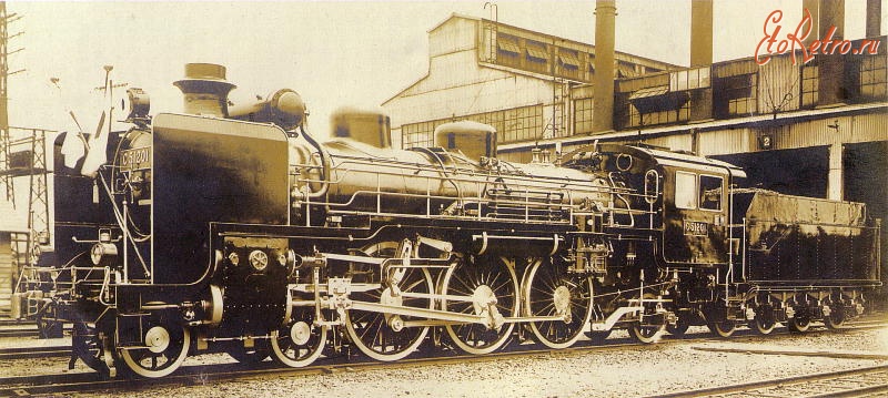 Железная дорога (поезда, паровозы, локомотивы, вагоны) - Японский паровоз С51 201 типа 2-3-1