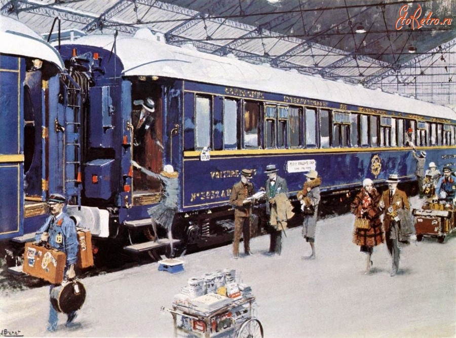 Железная дорога (поезда, паровозы, локомотивы, вагоны) - Знаменитый Blue Train - экспресс Канны-Кале,Франция