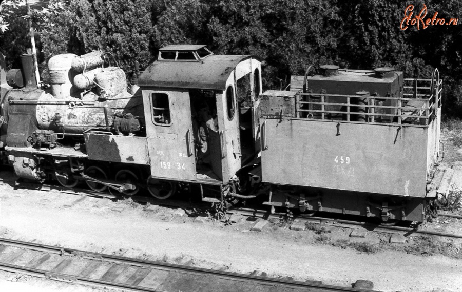 Железная дорога (поезда, паровозы, локомотивы, вагоны) - Паровоз 159П-434 на ст.Айреник Ереванской ДЖД