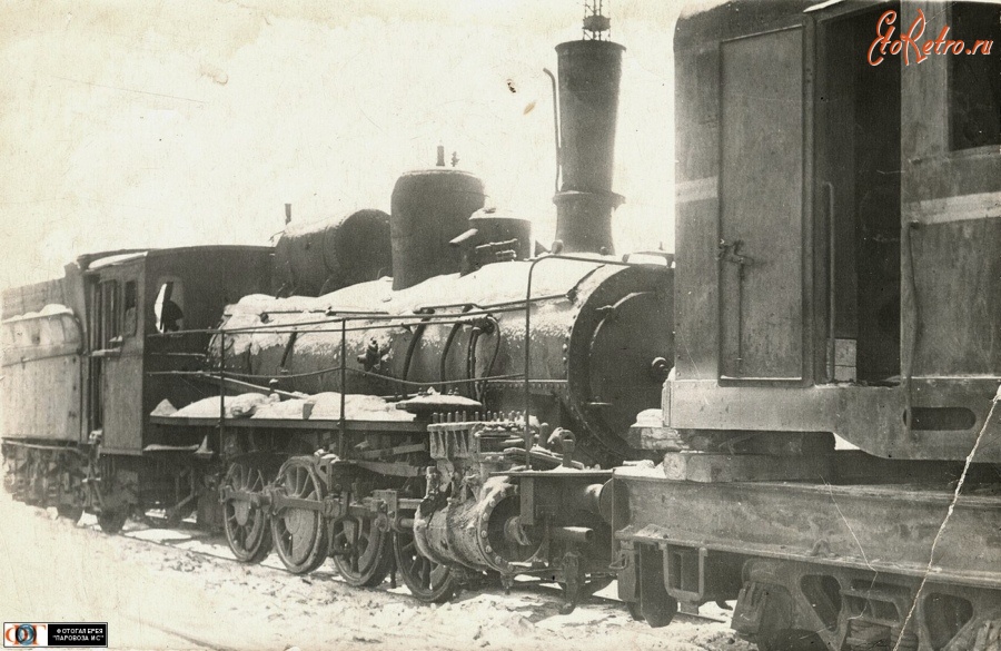 Железная дорога (поезда, паровозы, локомотивы, вагоны) - Паровоз серии Од и кран на жд.ходу 