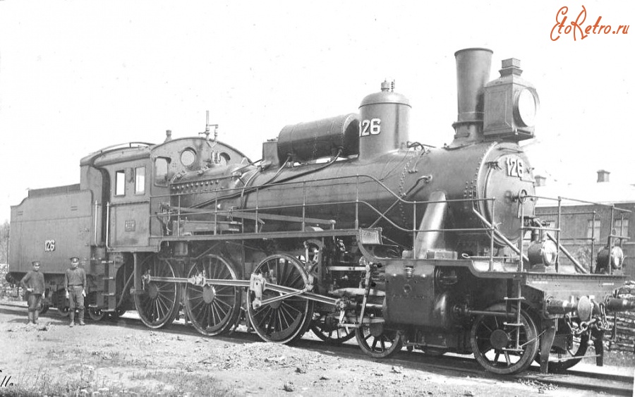 Железная дорога (поезда, паровозы, локомотивы, вагоны) - Опытный паровоз Аб-126 (Б-101) постройки 1907г.