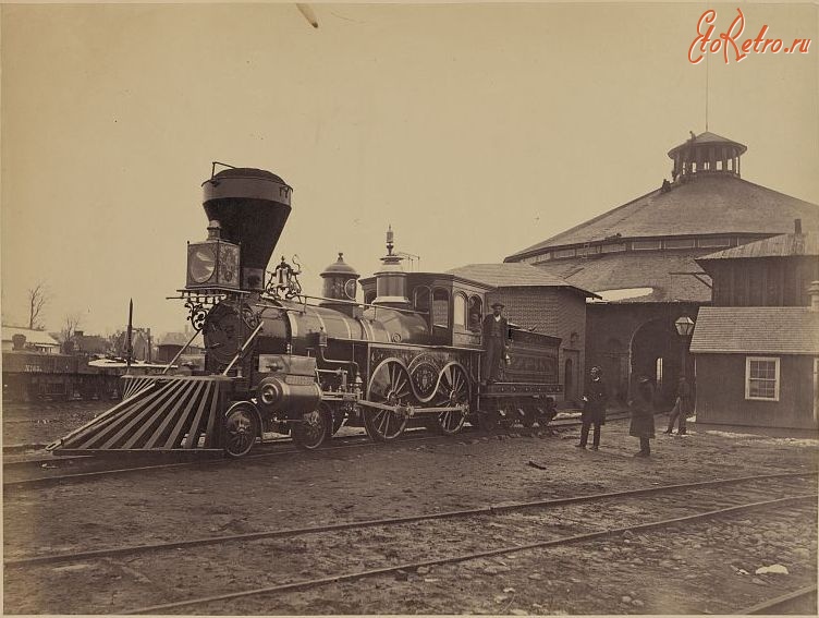 Железная дорога (поезда, паровозы, локомотивы, вагоны) - Паровоз типа 2-2-0.