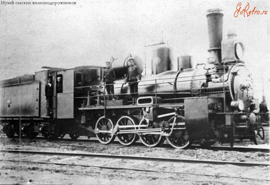 Железная дорога (поезда, паровозы, локомотивы, вагоны) - Паровоз К-1866 (Ов) в депо Омск