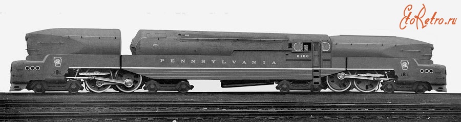 Железная дорога (поезда, паровозы, локомотивы, вагоны) - Паровоз Т1 №6100 системы Гаррат Пенсильванской ж.д.