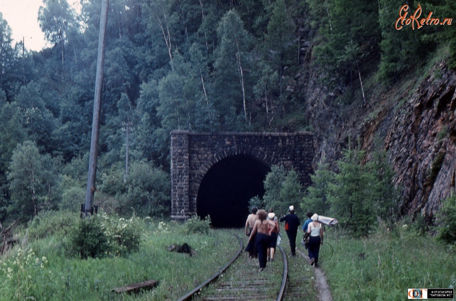 Железная дорога (поезда, паровозы, локомотивы, вагоны) - Западный портал туннеля №1 на  Кругобайкальской ж.д.