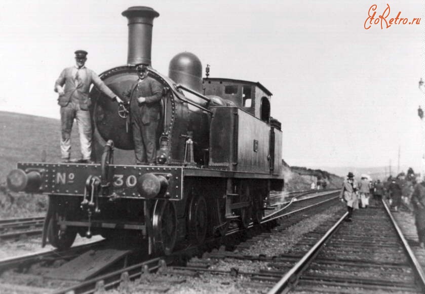 Железная дорога (поезда, паровозы, локомотивы, вагоны) - Танк-паровоз №30 на ст.Комбер BCDR