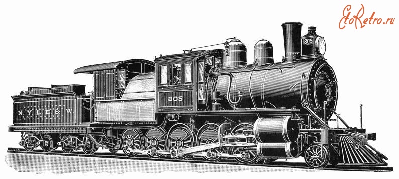 Железная дорога (поезда, паровозы, локомотивы, вагоны) - Паровоз №805 типа 1-5-0